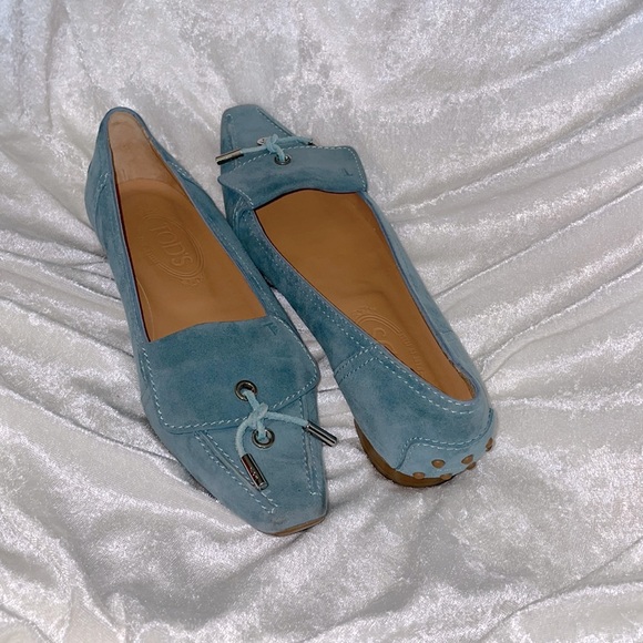 Blue Suede Loafers - Picture 1 of 7